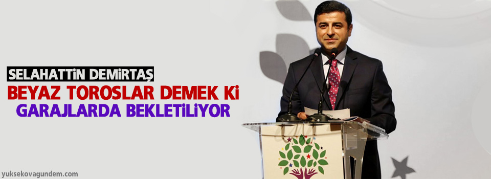 Demirtaş: Beyaz Toroslar demek ki garajlarda bekletiliyor