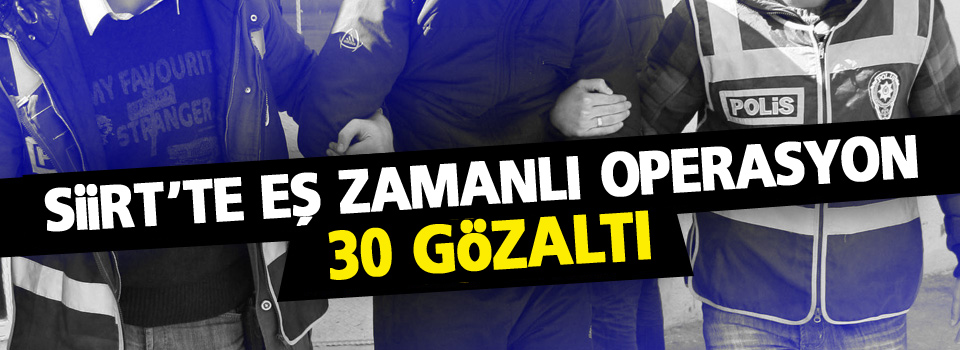 Eş zamanlı operasyon: 30 gözaltı