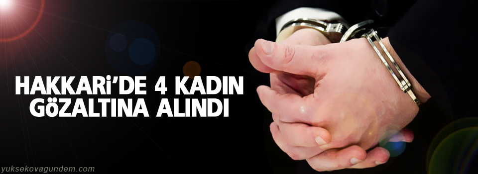 Hakkari'de 4 kadın gözaltına alındı