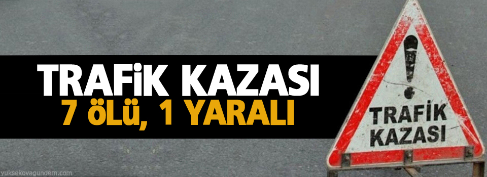 Trafik Kazası: 7 Ölü, 1 Yaralı