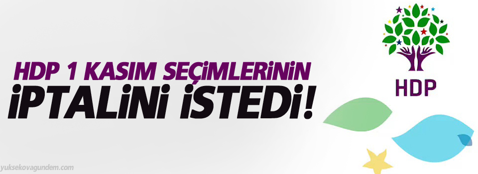 HDP 1 Kasım seçimlerinin iptalini istedi!