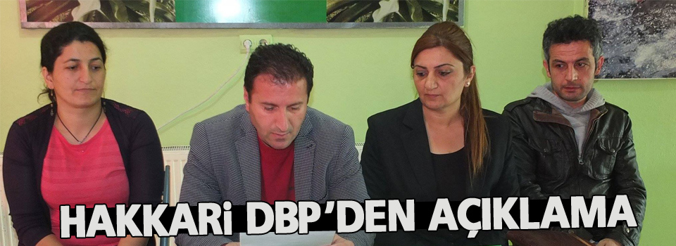 Hakkari DBP'den basın açıklaması