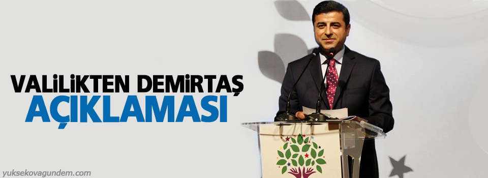 Demirtaş'a suikast girişimi iddiası: Valilikten açıklama