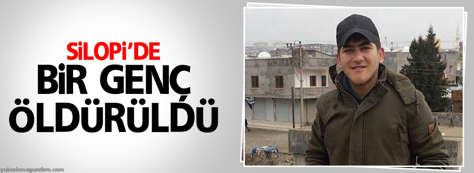 Silopi'de bir genç öldürüldü