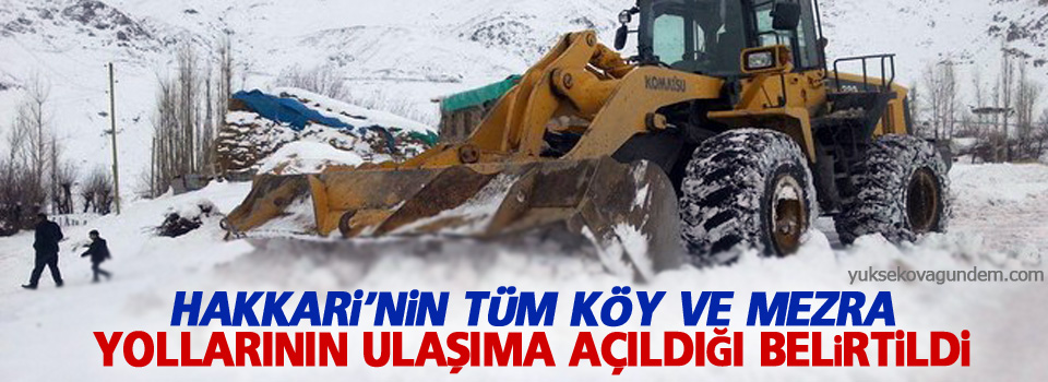 136 köy ve 374 mezra yeniden ulaşıma açıldı