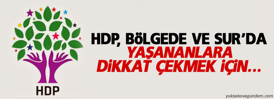 HDP, bölgede ve Sur’da yaşananlara dikkat çekmek için...