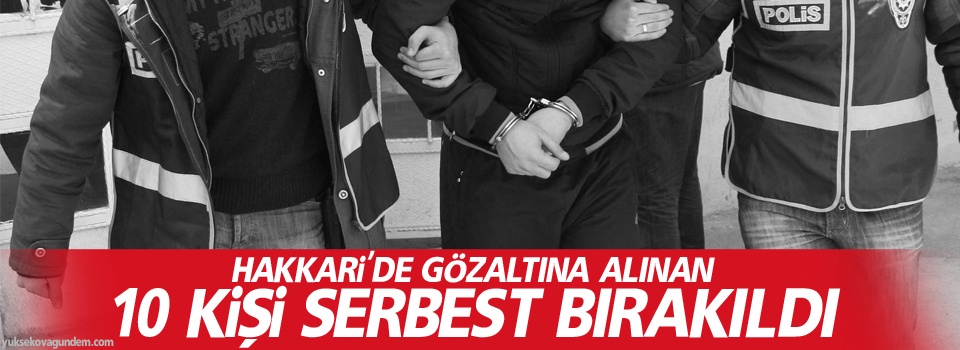 Hakkari'de gözaltına alınan 10 kişi serbest bırakıldı