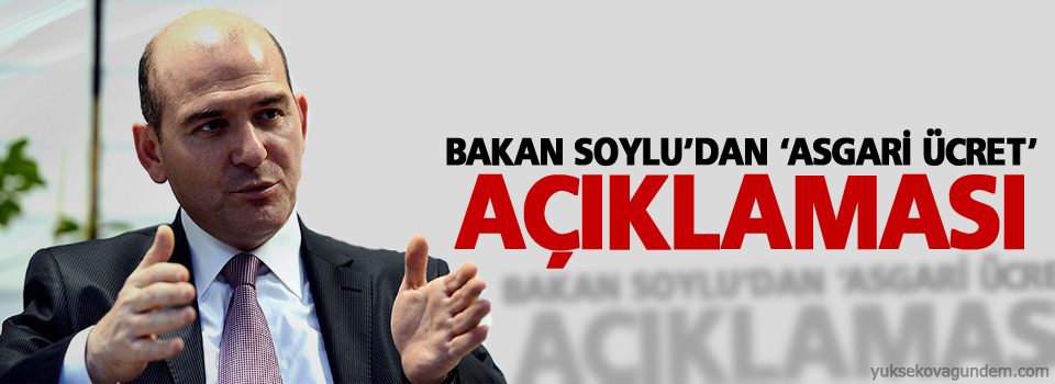 Bakan Soylu'dan 'asgari ücret' açıklaması