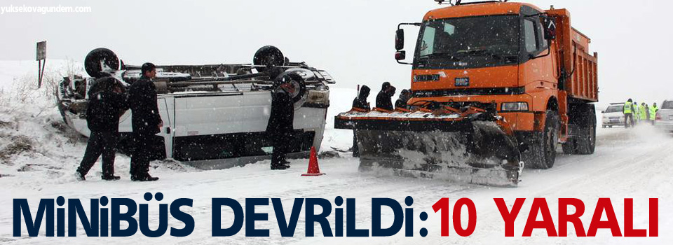 Minibüs devrildi: 10 yaralı