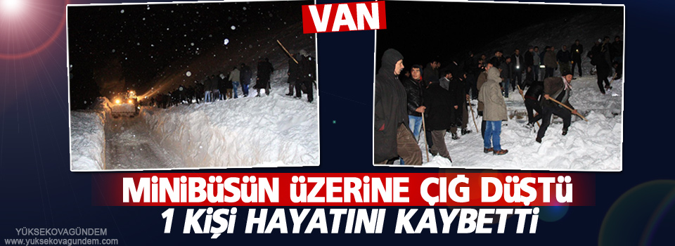 Van'da minibüsün üzerine çığ düştü: 1 ölü