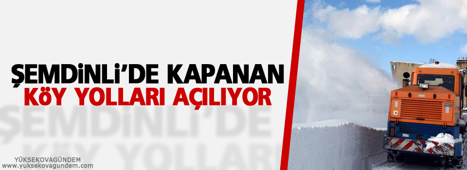 Şemdinli'de kapanan köy yolları açılıyor