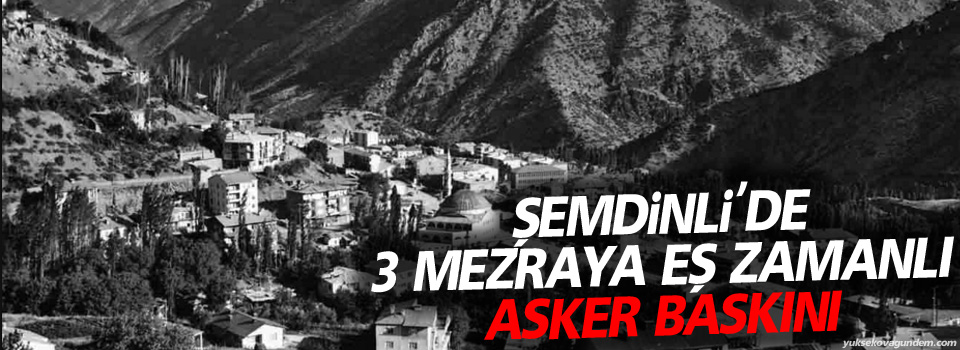 Şemdinli'de 3 mezraya eş zamanlı asker baskını