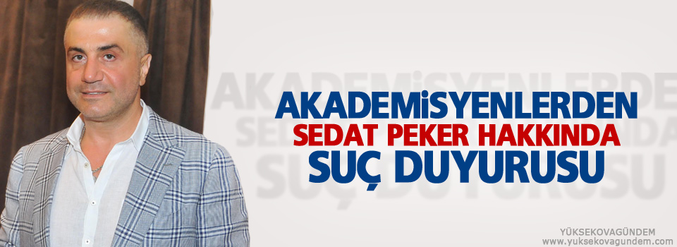 Akademisyenlerden Sedat Peker hakkında suç duyurusu