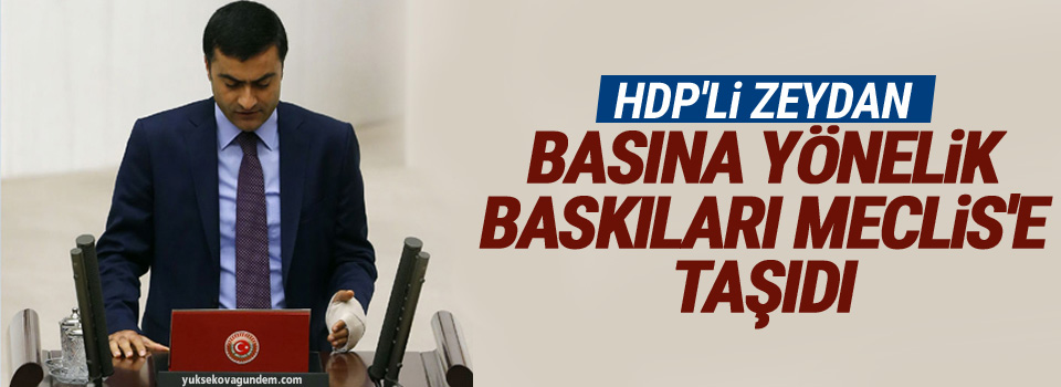 HDP'li Zeydan basına yönelik baskıları Meclis'e taşıdı