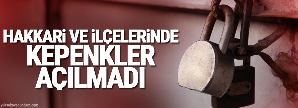 Hakkari ve ilçelerinde kepenkler açılmadı