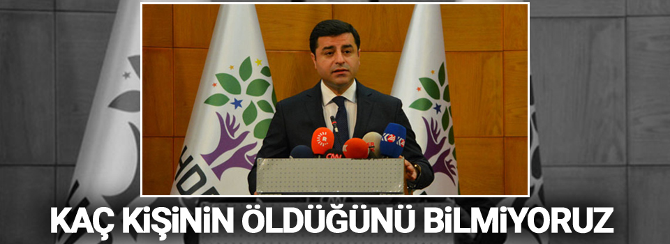 Demirtaş: Cizre’de 20 günde kaç kişinin öldürüldüğünü bilmiyoruz