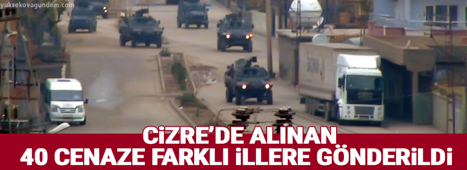 Cizre'den alınan 40 cenaze farklı illere gönderildi