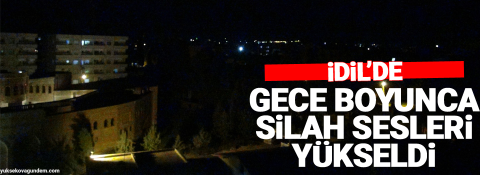 İdil'de gece boyunca silah sesleri yükseldi!