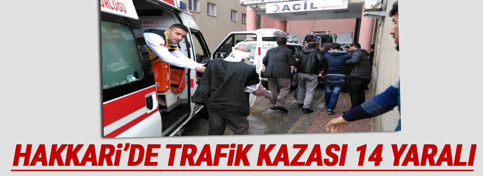 Hakkari'de Trafik Kazası: 14 Yaralı