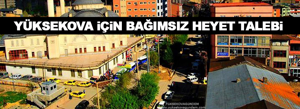 Yüksekova için bağımsız heyet talebi