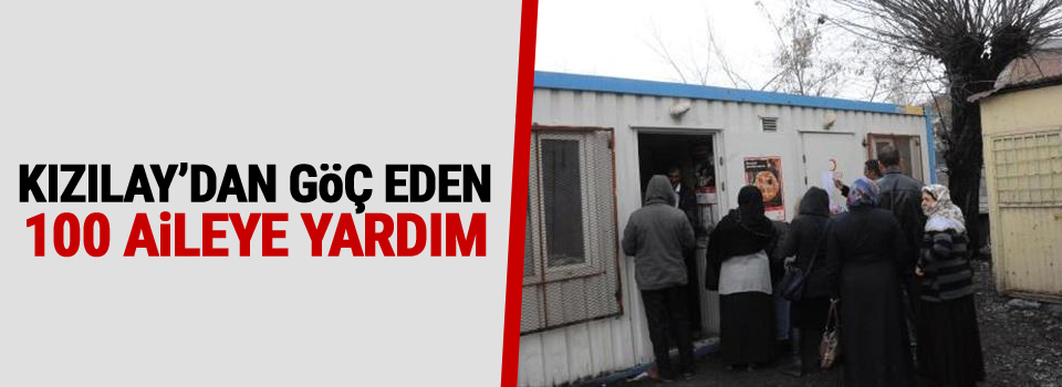 Yüksekova'dan Hakkari'ye Göç Eden Ailelere Kızılay'dan Yardım