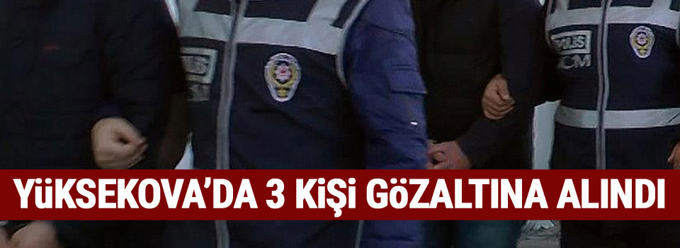 Yüksekova'da 3 gözaltı