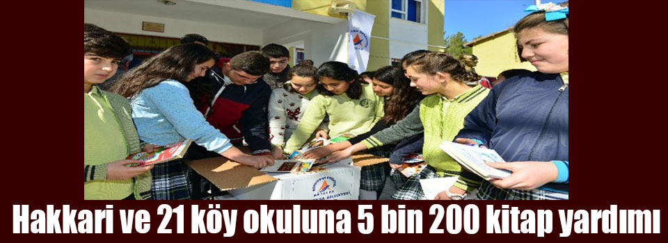 Hakkari ve 21 köy okuluna 5 bin 200 kitap yardımı