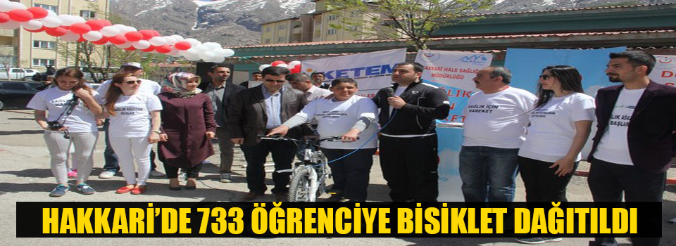 Hakkari'de 733 öğrenciye bisiklet dağıtıldı