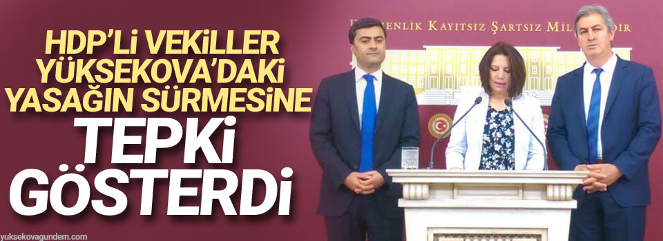 HDP'li vekiller Yüksekova'daki yasağın sürmesine tepki gösterdi