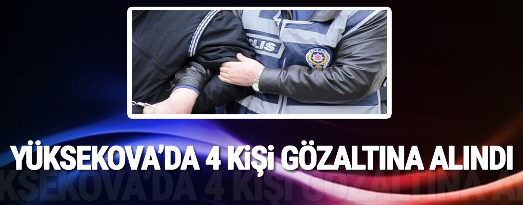 Yüksekova'da 4 kişi gözaltına alındı