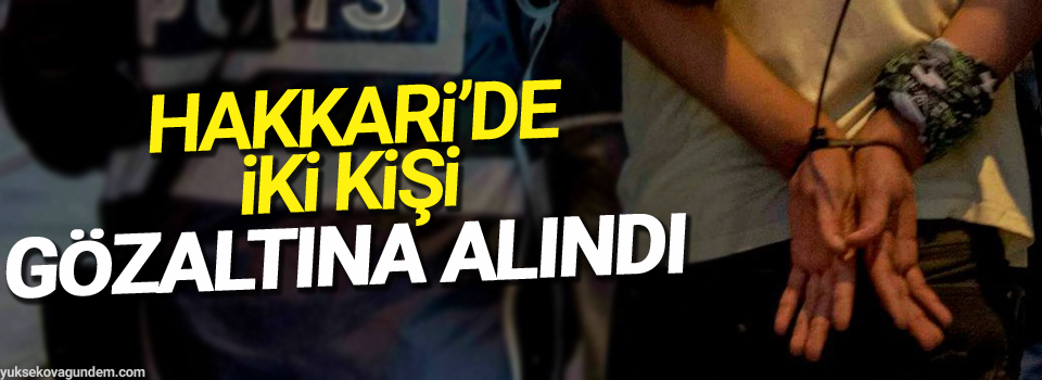 Hakkari'de iki kişi gözaltına alındı