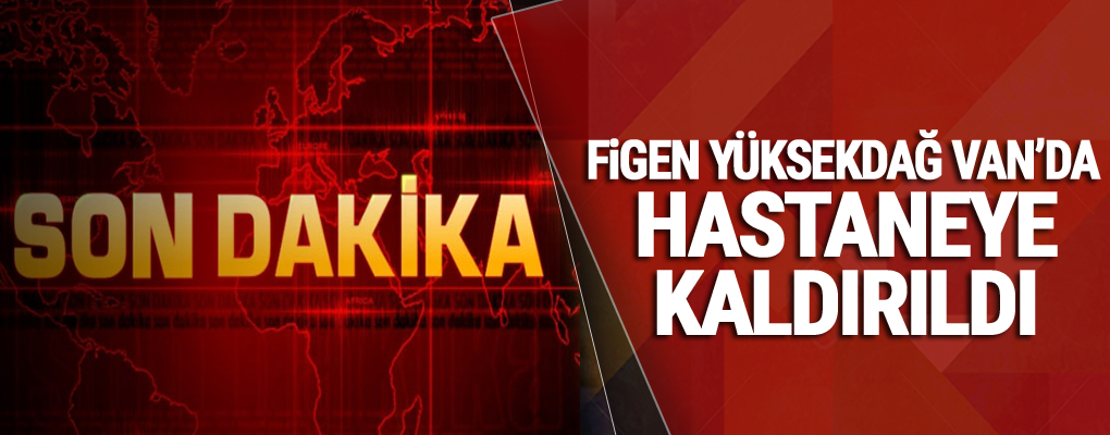 Figen Yüksekdağ Van'da Hastaneye Kaldırıldı