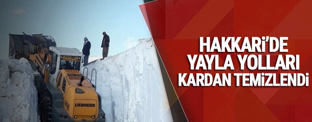 Hakkari'deki yayla yolları kardan temizlendi