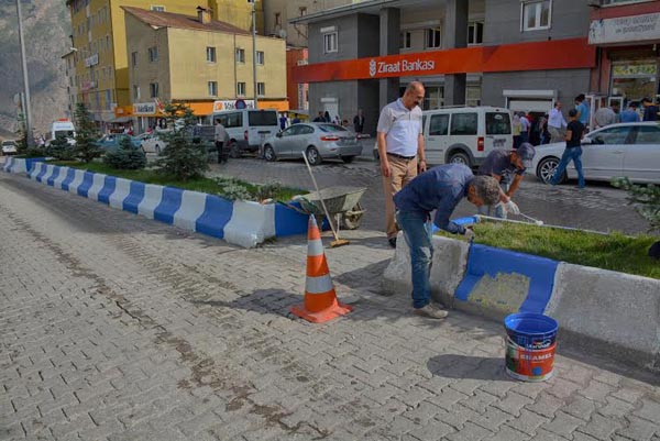 Hakkari Belediyesinden çevre düzenlemesi