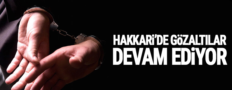 Hakkari'de Gözaltılar devam ediyor