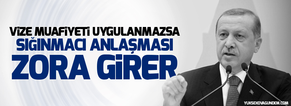 'Vize muafiyeti uygulanmazsa sığınmacı anlaşması zora girer'