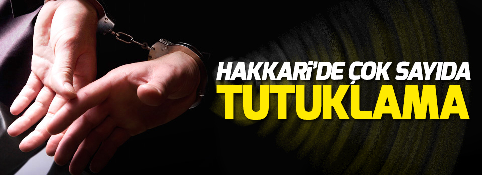 Hakkari'de çok sayıda tutuklama!