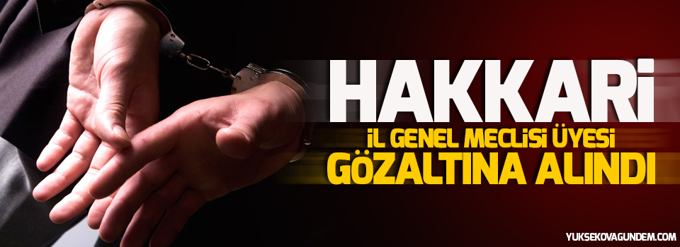 Hakkari İl Genel Meclisi üyesi gözaltına alındı