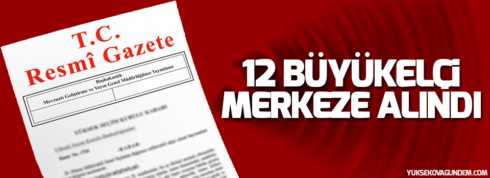 12 büyükelçi merkeze alındı