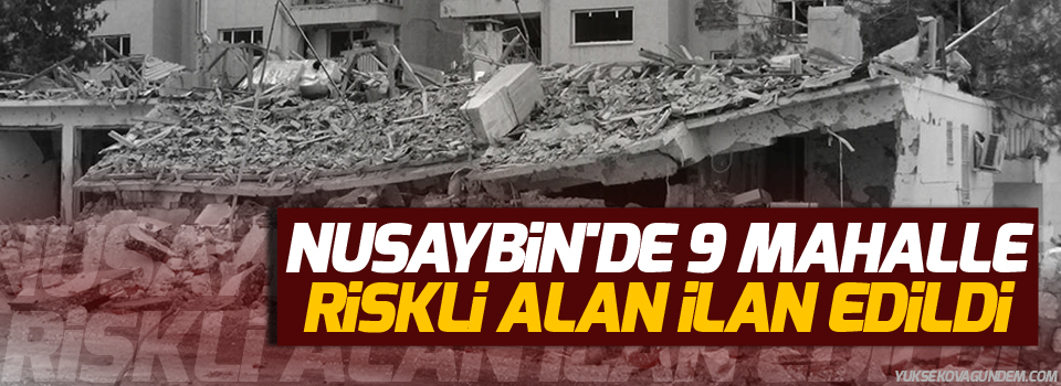 Nusaybin'de 9 mahalle riskli alan ilan edildi