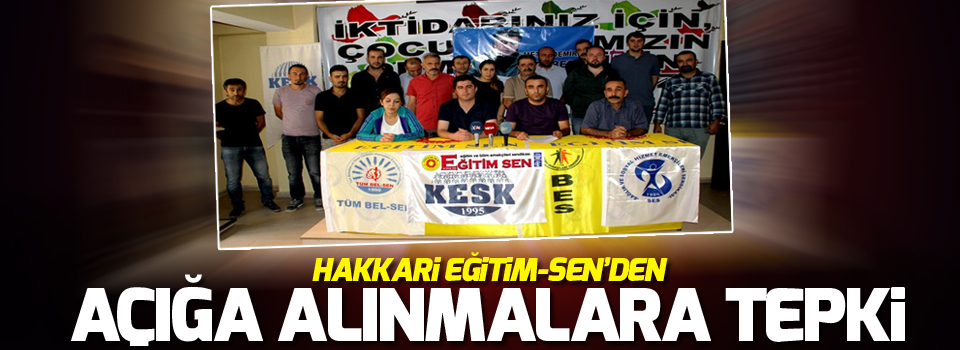 Eğitim-Sen açığa alınmaları kınadı