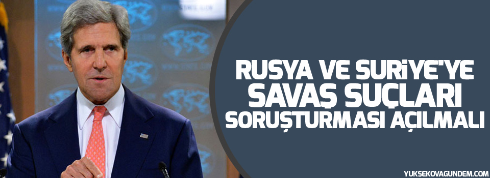 ABD: Rusya ve Suriye'ye savaş suçları soruşturması açılmalı