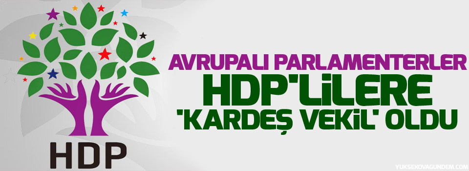 Avrupalı parlamenterler HDP'lilere 'kardeş vekil' oldu