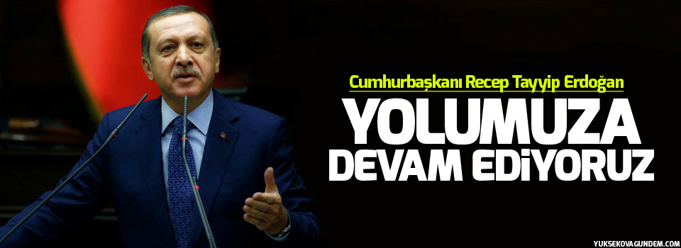 Erdoğan:Yolumuza devam ediyoruz