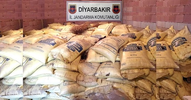 157 ton Amonyum nitrat ele geçirildi