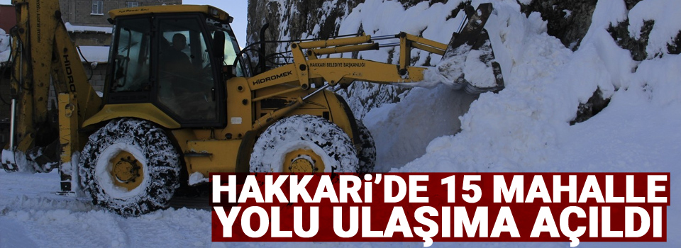 Hakkari’de 15 mahalle yolu ulaşıma açıldı