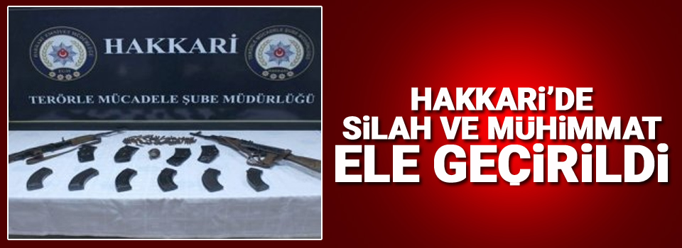 Hakkari'de silah ve mühimmat ele geçirildi