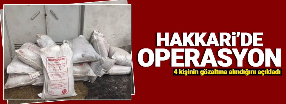 Hakkari'de operasyon!