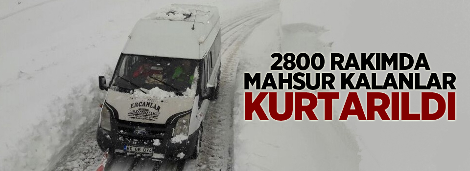 2800 rakımda mahsur kalanlar kurtarıldı