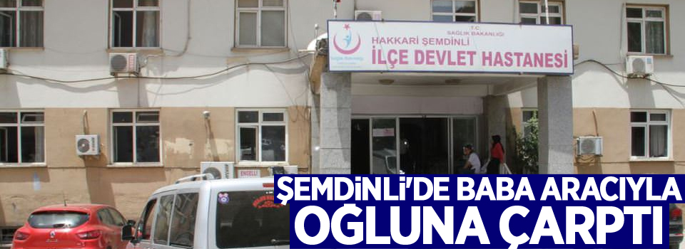 Şemdinli'de baba aracıyla oğluna çarptı